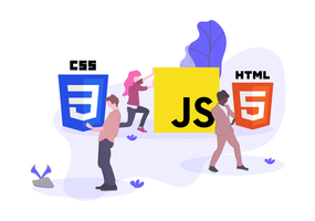 Icons of HTML CSS JS by undraw.co